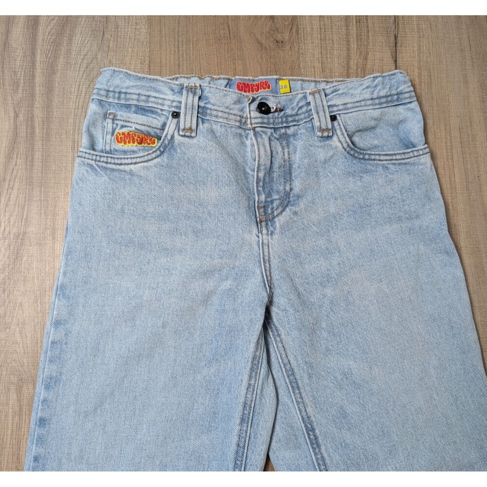 EMPYRE Baggy Skate Jeans Size 26 Light Wash Blue Denim Loose Fit Y2K Skater - Picture 2 of 11